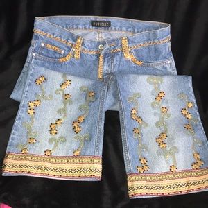 jean with rhinestones